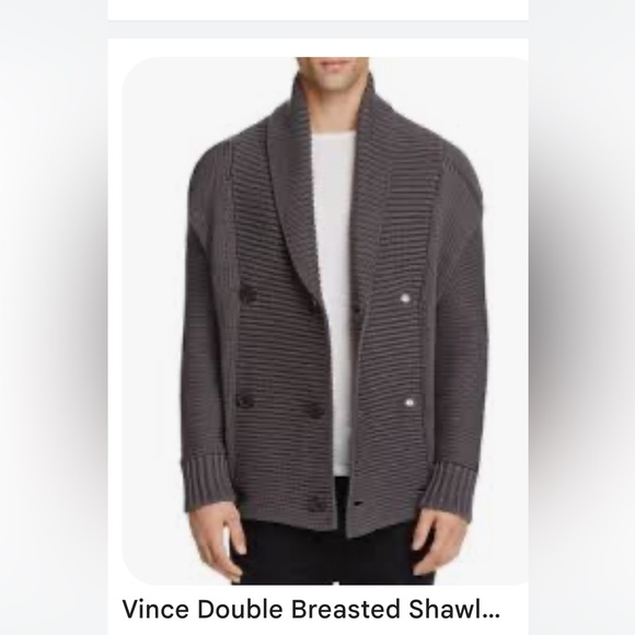 Vince Double Breasted Shawl Collar Cardigan Sweater size M - Picture 1 of 6